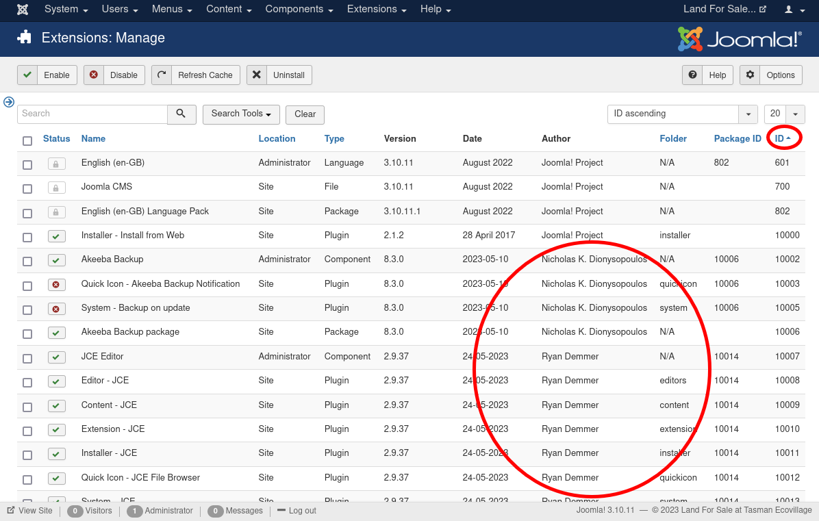 Managing Extensions